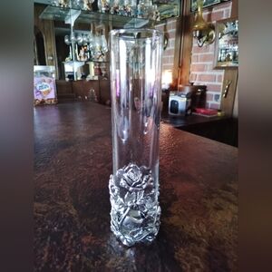 Arthur Court Bunny Rabbit and Roses Bud Vase Cast Aluminum Vintage 1995